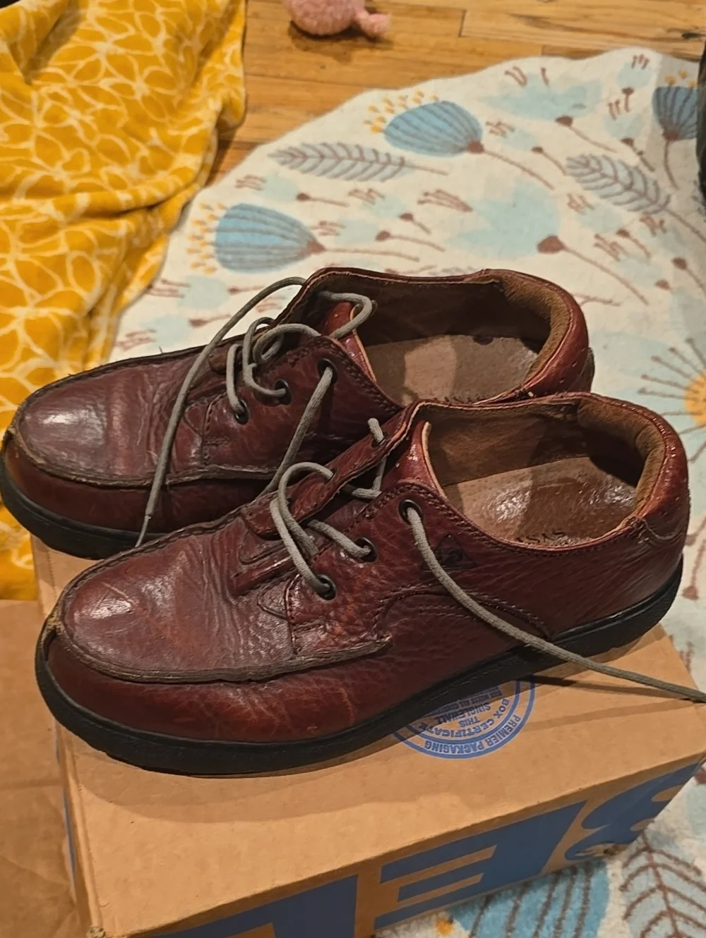 Men's Casual Leather Lace-Up Shoes - Brown ROCKY